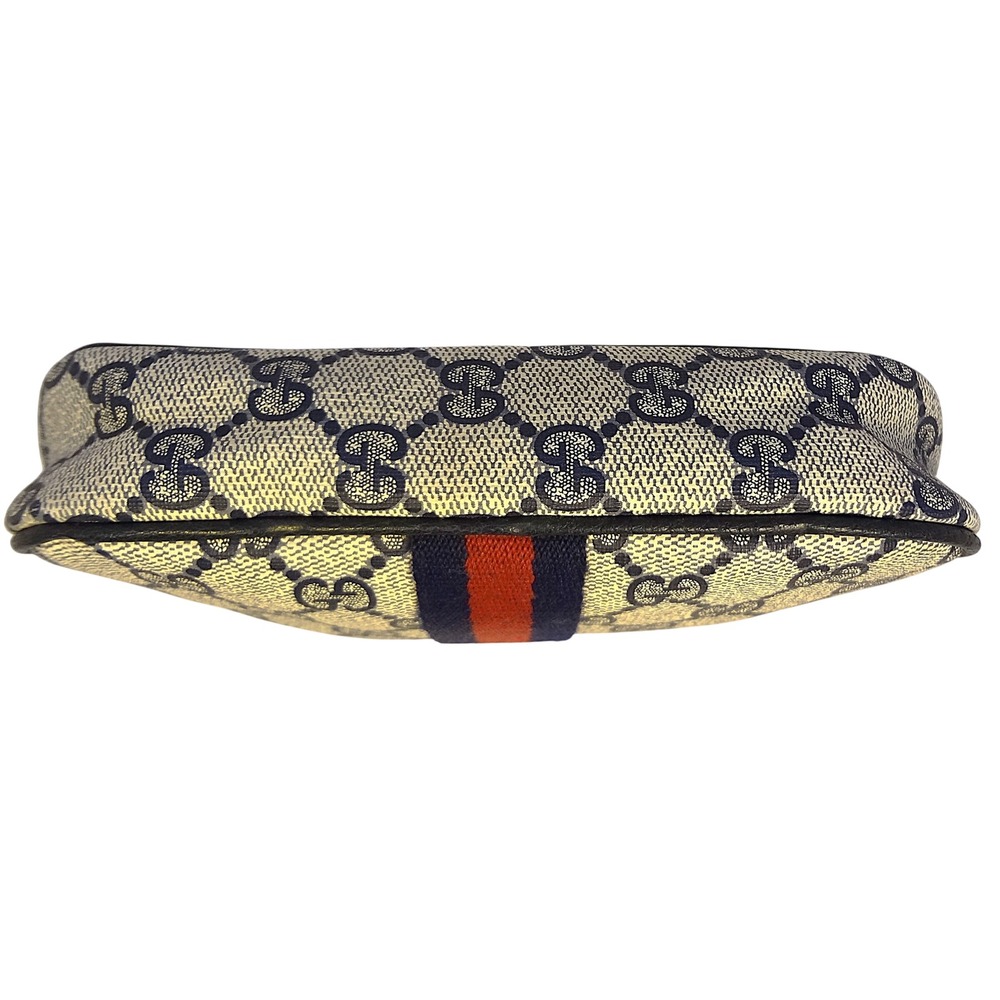 Gucci Vintage GG Supreme Sherry Web Stripe Cosmetic Case Pouch Made in Italy COA - Picture 7 of 10